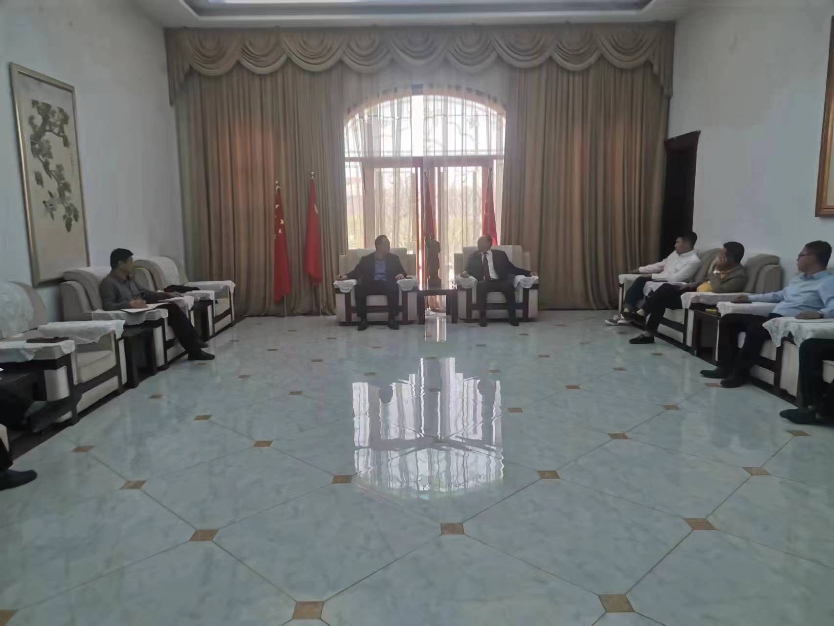 水发建大建设集团总经理邵长青一行莅临天津恒运能源集团旗下百枣纲目集团考查合作项目