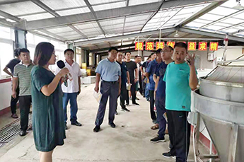 铁营镇各管区书记及部分村支部书记代表一行 走进恒运能源集团旗下农业产业清洋湖科技有限公司参观考察