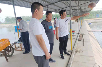 夏津县水产站站长唐元凯一行 走进恒运能源集团旗下农业产业清洋湖科技有限公司参观考察
