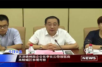 天津德州商会会长、恒运能源集团董事局主席李长云带领考察团一行到陵城区参观