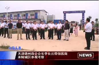 天津德州商会会长、恒运能源集团董事局主席李长云带领考察团一行到陵城区参观